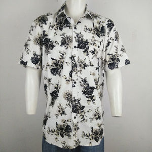 Grassroots California black rose button shirt